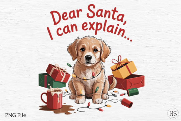 Christmas Dog Lover Golden Retriever Png: Editorial Illustrations Review