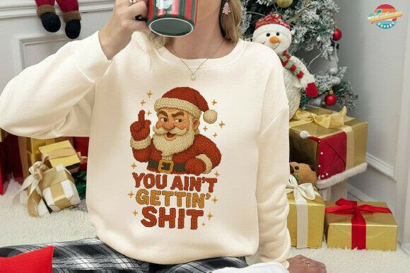 Christmas Naughty Santa Yarn Crochet PNG Review