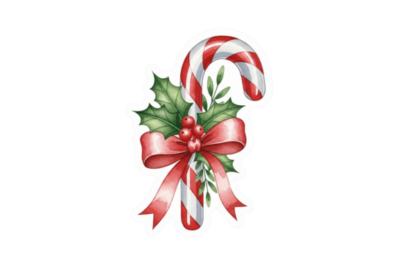 Classic Christmas Candy Cane Illustrations Review