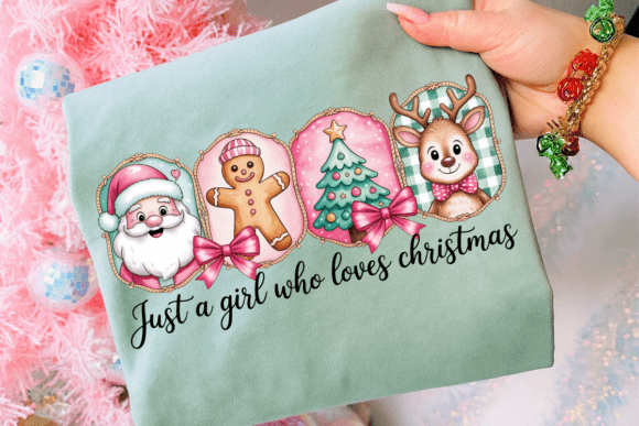 Cute Christmas Girl PNG for Blog Illustrations