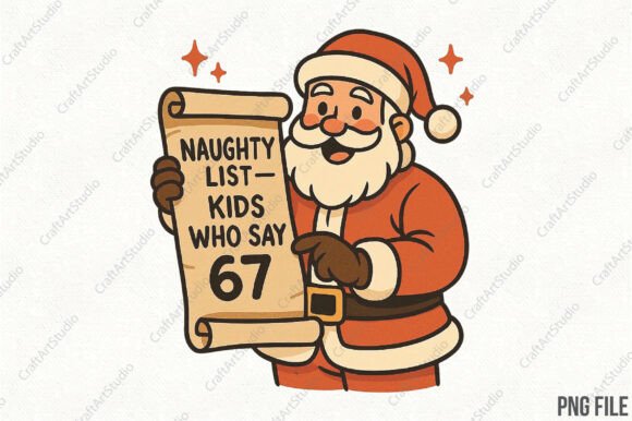 Funny Christmas 6 7 Six Seven Santa PNG Review