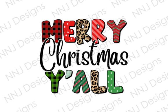 Merry Christmas Y’all PNG: Southern Holiday Illustrations