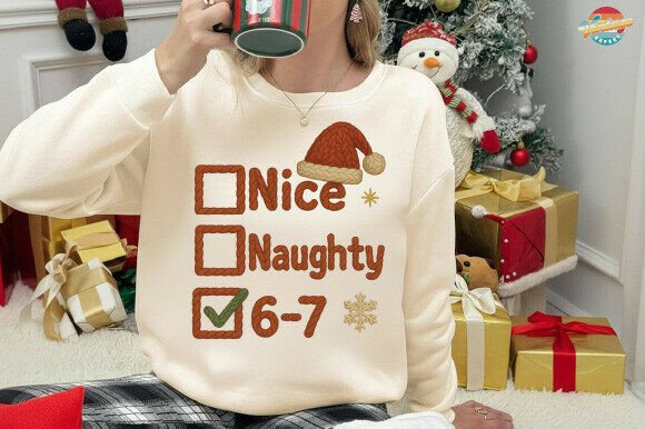 Nice Naughty 6-7 Christmas Crochet PNG: A Designer’s Review of Festive Illustrations