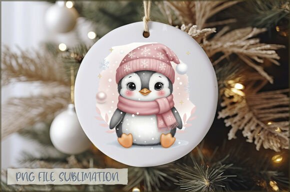 Penguin My Christmas 2025 Ornament PNG & Illustrations