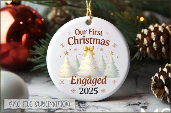 Review: Our First Christmas Engaged 2025 Ornamen Illustrations
