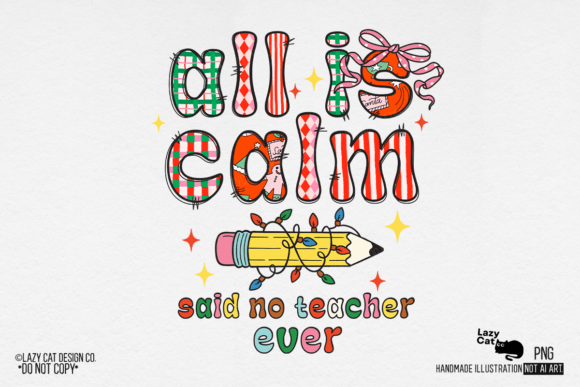 Reviewing Christmas Teacher PNG Illustrations