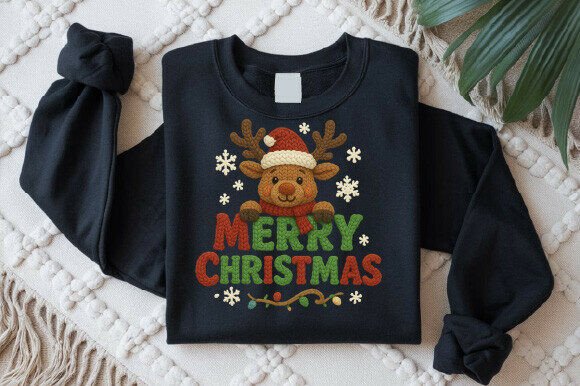 Reviewing Reindeer Merry Christmas Crochet PNG Illustrations
