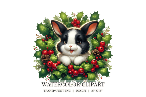 Reviewing the Christmas Bunny Wreath Clipart PNG