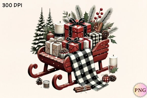 Santa Sleigh PNG: Festive Illustrations for Blogs