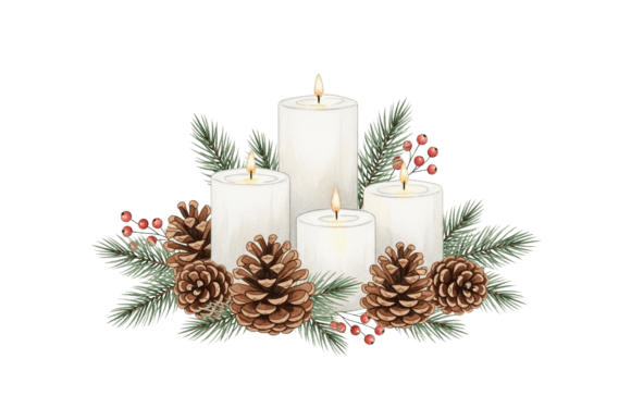 Watercolor Christmas Advent Candles: Illustrations Review